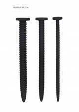 Silicone Screw Plug Set Urethral Sounding Black 89 g OU433BLK