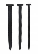 Silicone Screw Plug Set Urethral Sounding Black 89 g OU433BLK