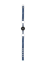 Breathable Ball Gag with Roughend Denim Straps Blue (NLA)