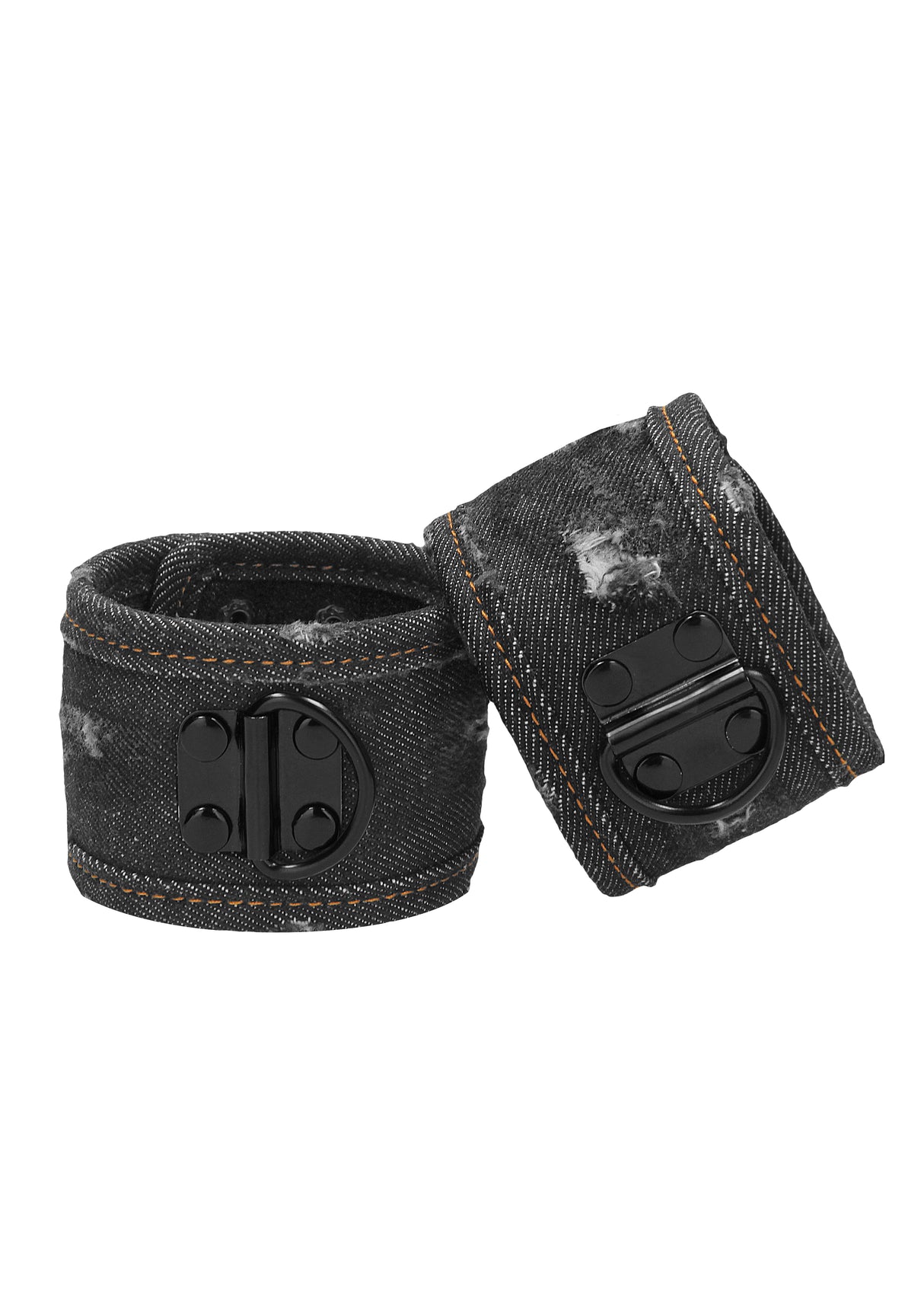 Denim Ankle Cuffs - Black Denim Restraints (NLA)