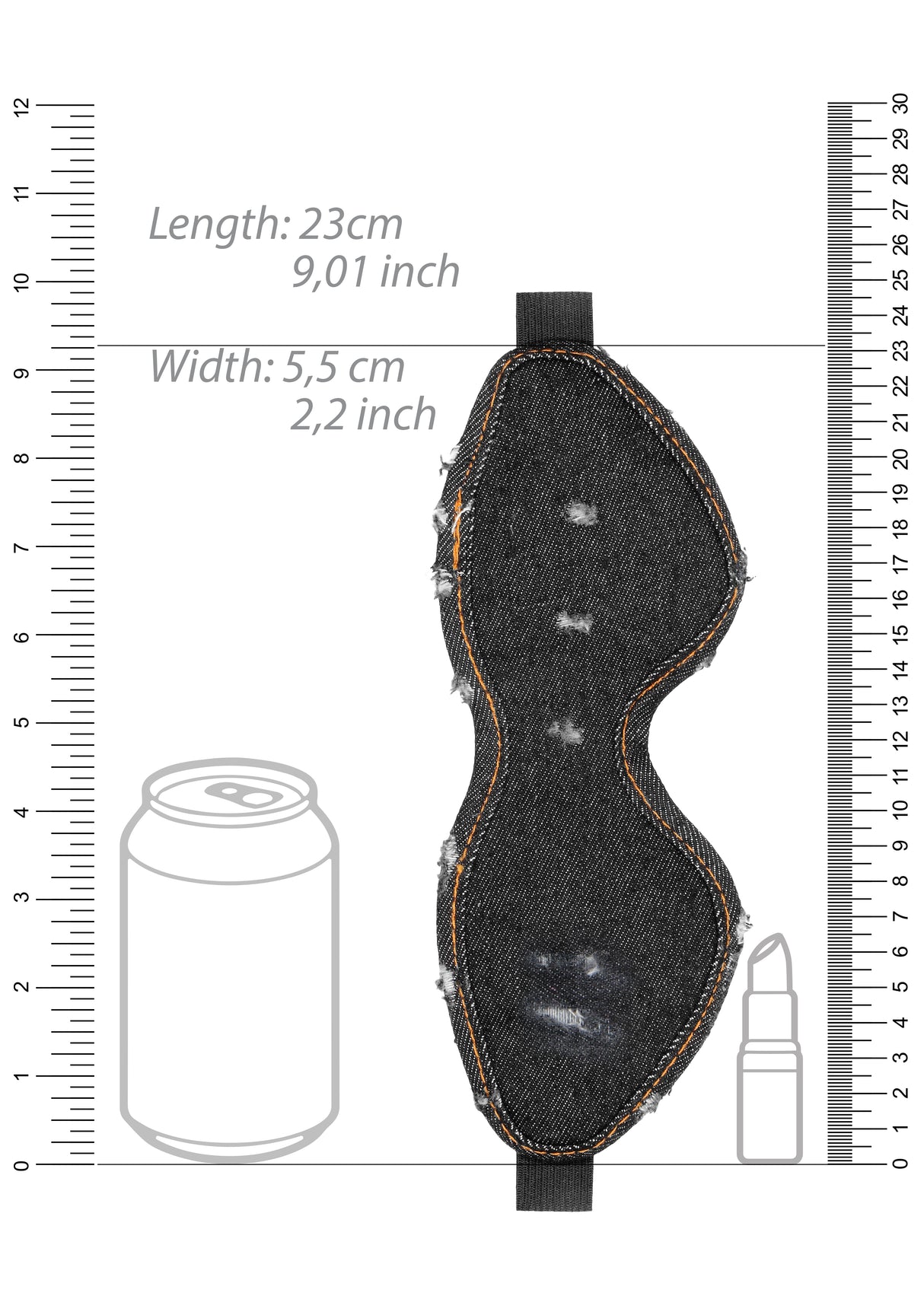 Denim Eye Mask - Black Denim Mask (NLA)