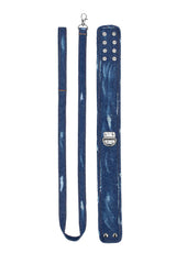 Denim Collar - With Leash - Roughend Denim Style - Blue (NLA)