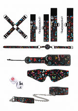Tattoo Style Bondage Kit - Old School Tattoo Style - Black (NLA)