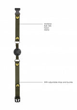 Breathable Ball Gag - Army Theme - Green (NLA)