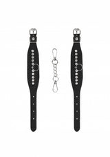Diamond Studded Wrist Cuffs - Black (NLA)