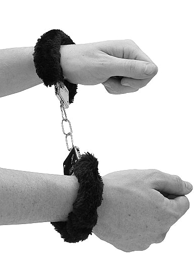 Pleasure Furry Handcuffs - With Quick-Release Button