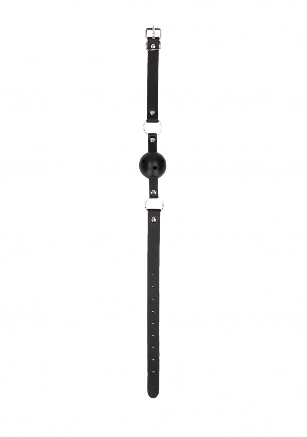 Breathable Ball Gag - With Bonded Leather Straps