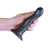 Ultra Soft Curvy G-Spot Dildo - 7'' / 17 cm - Gun Metal