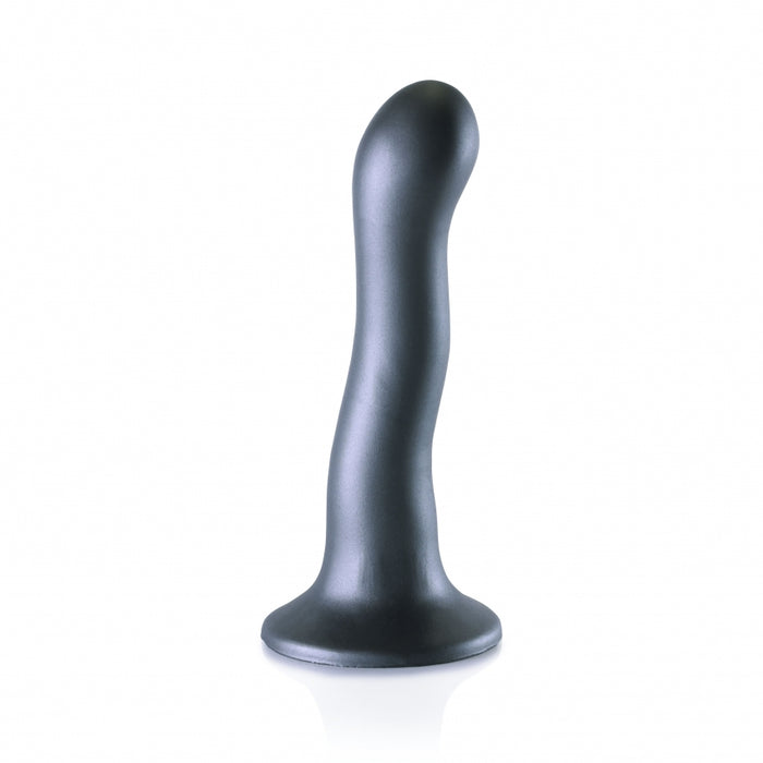 Ultra Soft Curvy G-Spot Dildo - 7'' / 17 cm - Gun Metal