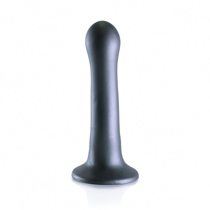 Ultra Soft Curvy G-Spot Dildo - 7'' / 17 cm - Gun Metal