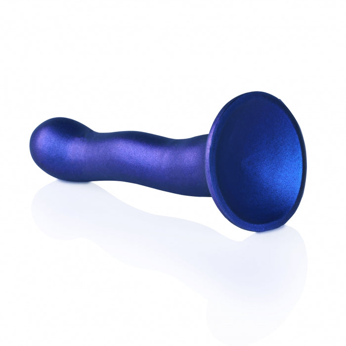 Ultra Soft Curvy G-Spot Dildo - 7'' / 17 cm - Metallic Blue