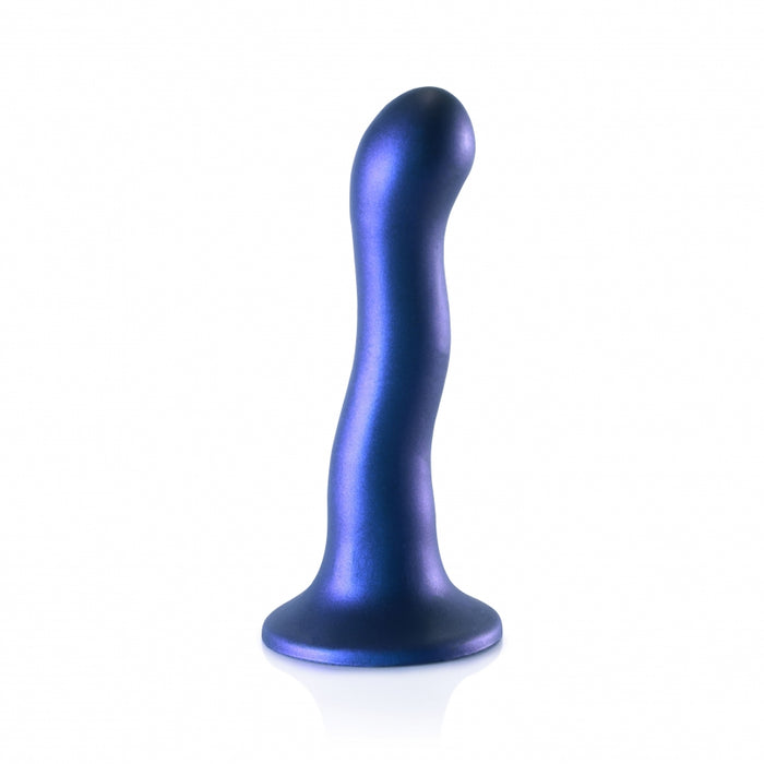 Ultra Soft Curvy G-Spot Dildo - 7'' / 17 cm - Metallic Blue