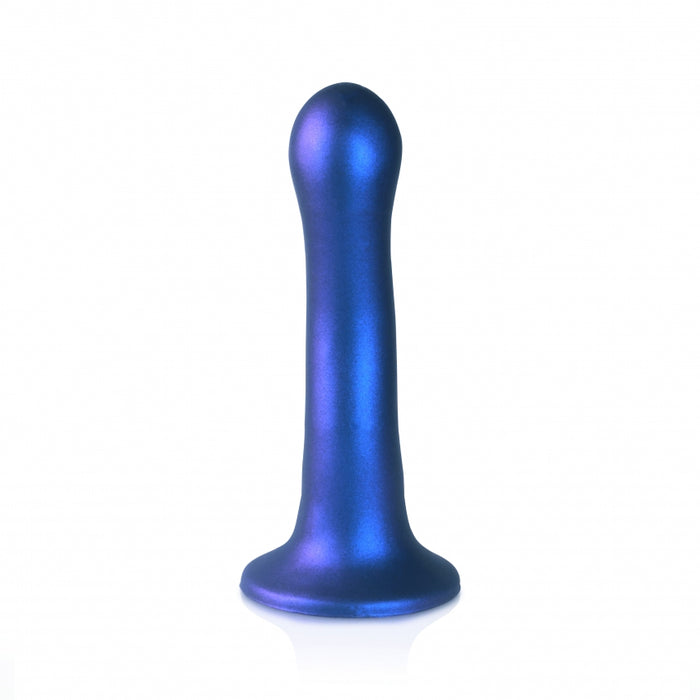 Ultra Soft Curvy G-Spot Dildo - 7'' / 17 cm - Metallic Blue