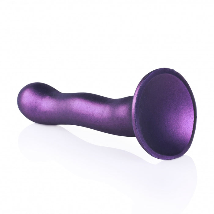 Ultra Soft Curvy G-Spot Dildo - 7'' / 17 cm - Metallic Purple