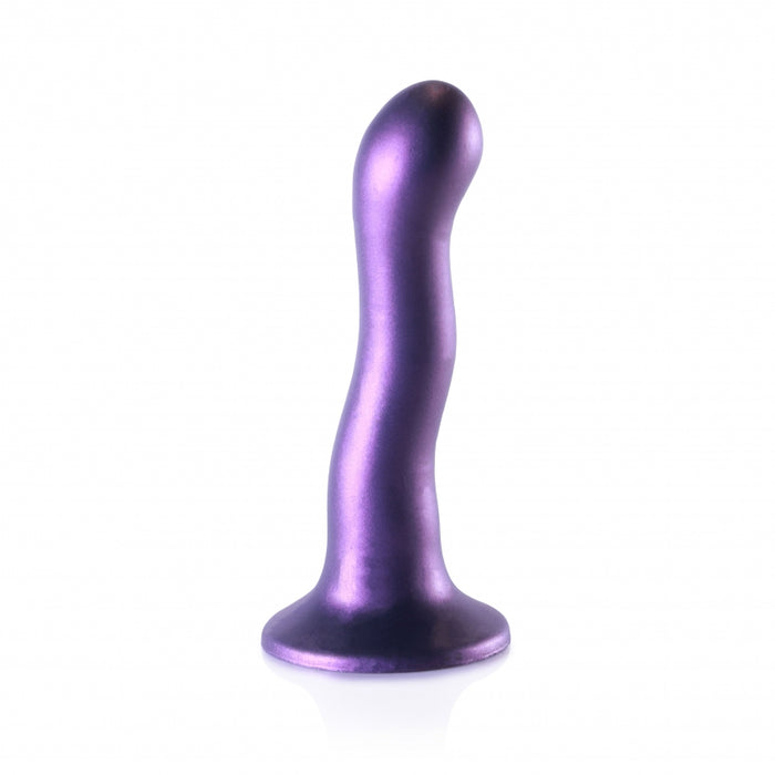 Ultra Soft Curvy G-Spot Dildo - 7'' / 17 cm - Metallic Purple