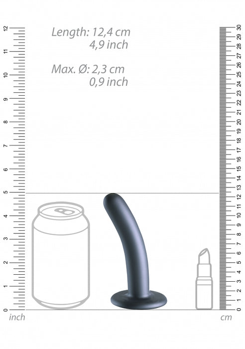 Smooth G-Spot Dildo - 5'' / 12 cm - Gun Metal