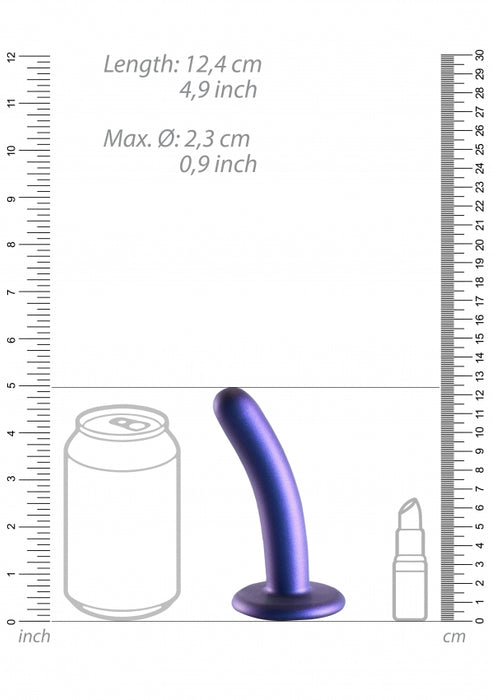 Smooth G-Spot Dildo - 5'' / 12 cm - Metallic Blue