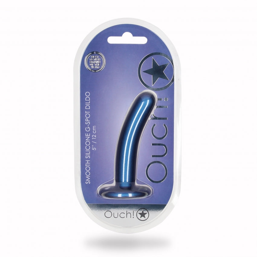 Smooth G-Spot Dildo - 5'' / 12 cm - Metallic Blue