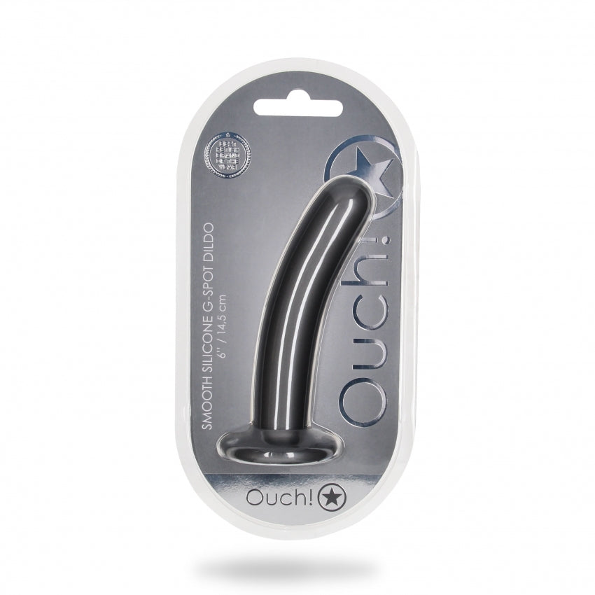 Smooth G-Spot Dildo - 6'' / 14,5 cm - Gun Metal