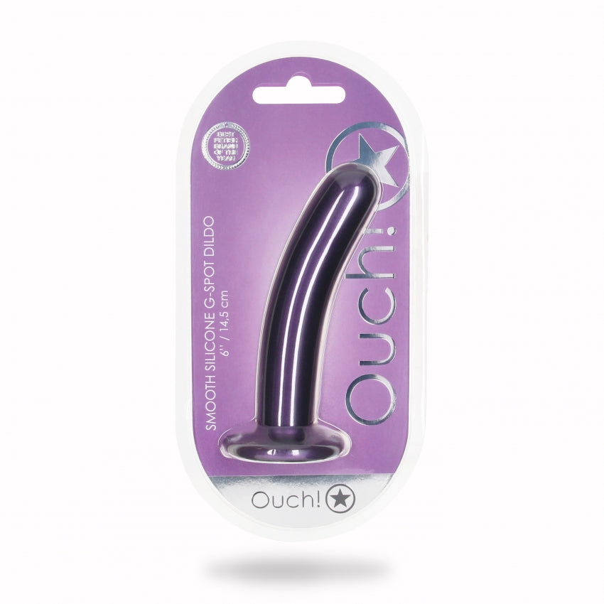 Smooth G-Spot Dildo - 6'' / 14,5 cm - Metallic Purple