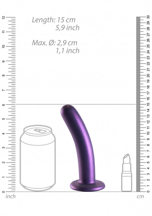 Smooth G-Spot Dildo - 6'' / 14,5 cm - Metallic Purple