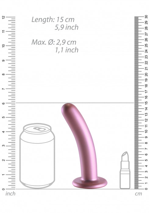 Smooth G-Spot Dildo - 6'' / 14,5 cm - Rose Gold