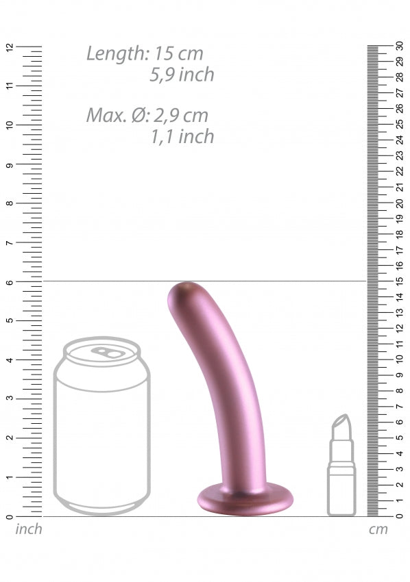 Smooth G-Spot Dildo - 6'' / 14,5 cm - Rose Gold