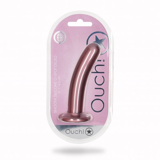 Smooth G-Spot Dildo - 6'' / 14,5 cm - Rose Gold