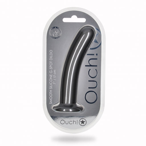 Smooth G-Spot Dildo - 7'' / 17 cm - Gun Metal