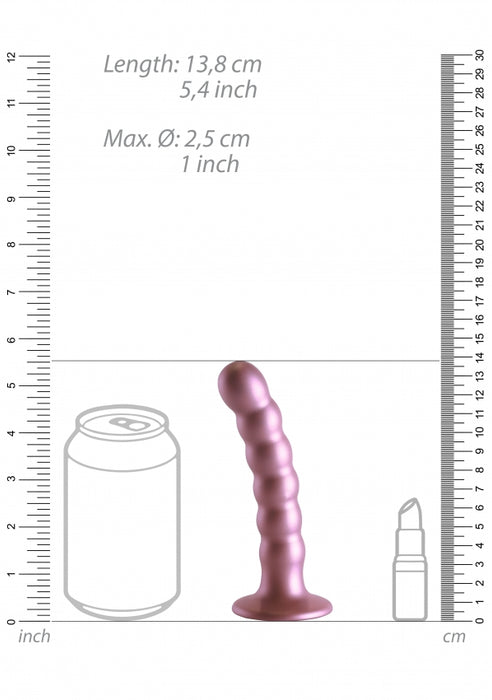 Beaded G-Spot Dildo - 5'' / 13 cm - Rose Gold