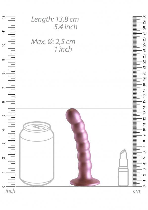 Beaded G-Spot Dildo - 5'' / 13 cm - Rose Gold