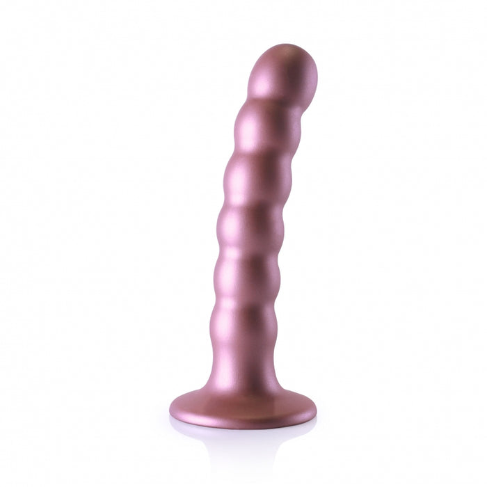 Beaded G-Spot Dildo - 5'' / 13 cm - Rose Gold