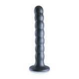 Beaded G-Spot Dildo - 6,5'' / 16,5 cm - Gun Metal