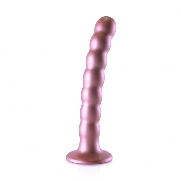 Beaded G-Spot Dildo - 6,5'' / 16,5 cm - Rose Gold