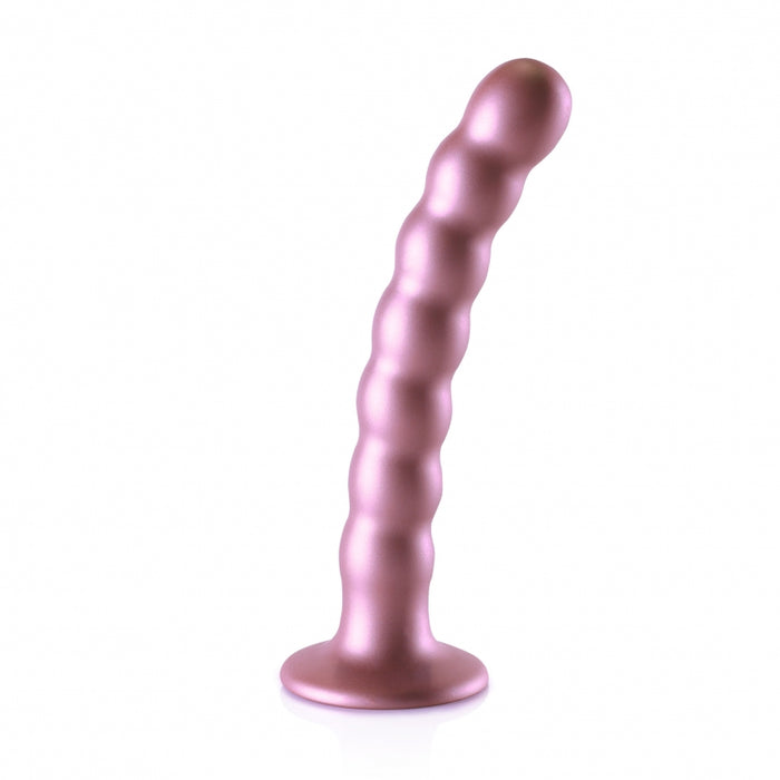 Beaded G-Spot Dildo - 6,5'' / 16,5 cm - Rose Gold