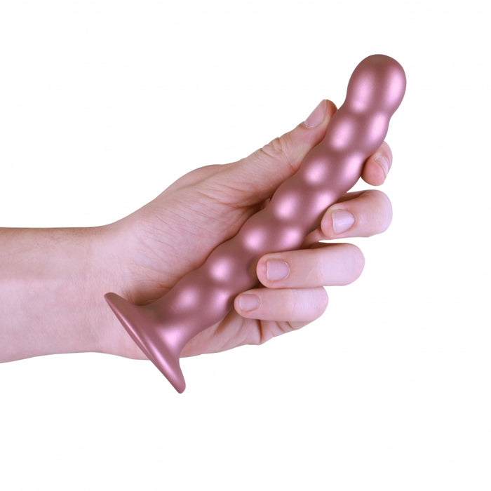 Beaded G-Spot Dildo - 6,5'' / 16,5 cm - Rose Gold