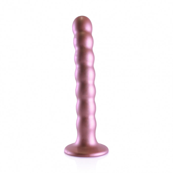 Beaded G-Spot Dildo - 6,5'' / 16,5 cm - Rose Gold