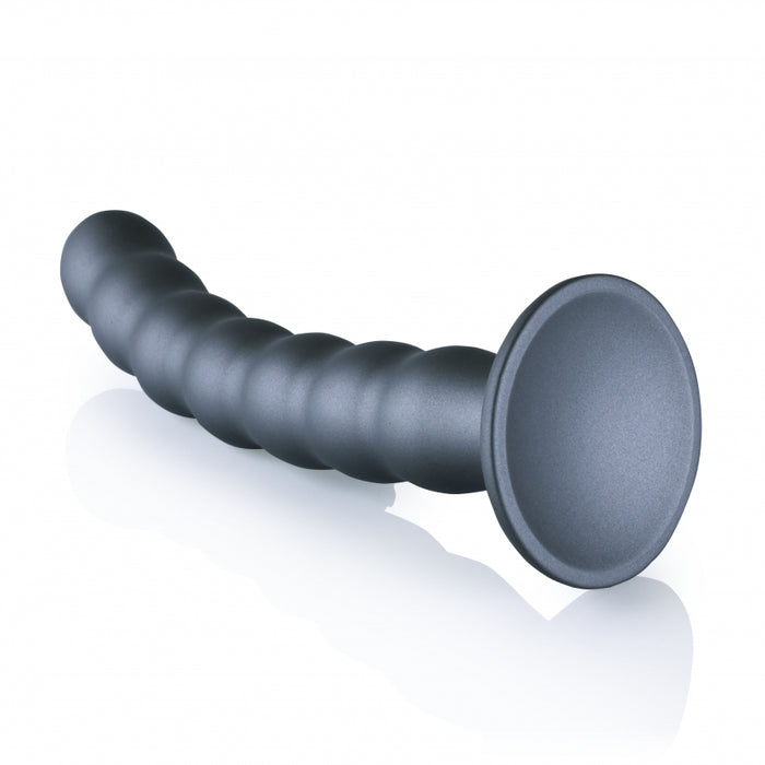 Beaded G-Spot Dildo - 8'' / 20,5 cm - Gun Metal