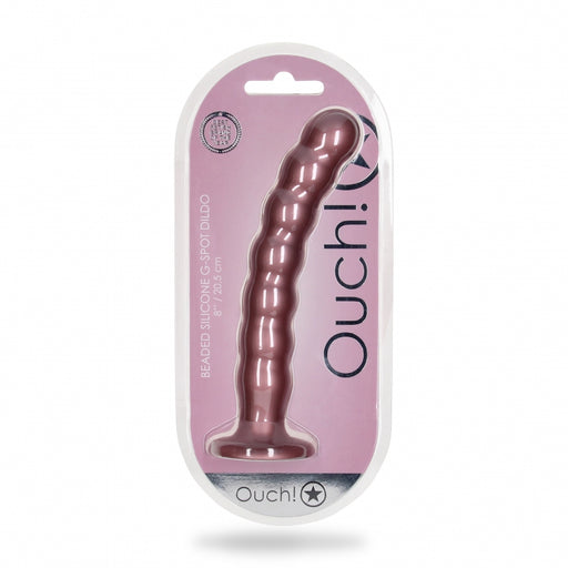 Beaded G-Spot Dildo - 8'' / 20,5 cm - Rose Gold