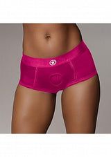 Ouch! Vibrating Strap-on Brief - Pink - M/L