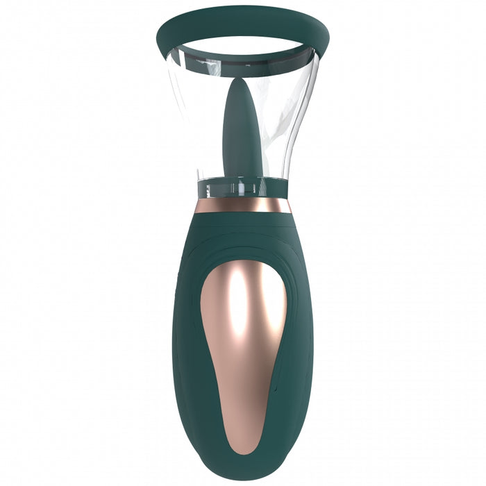 Pumped - Enhance - Automatic - Silicone - Rechargeable Vulva & Breast Pump - Forest Green