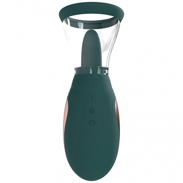 Pumped - Enhance - Automatic - Silicone - Rechargeable Vulva & Breast Pump - Forest Green