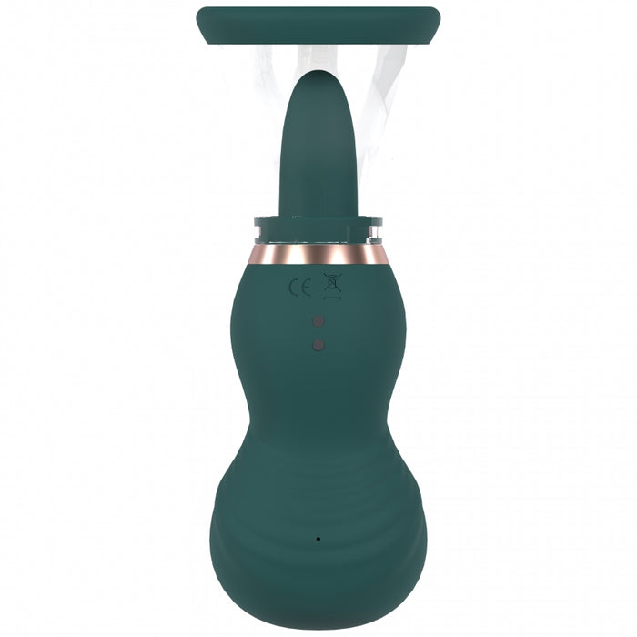 Pumped - Sensual - Automatic - Silicone - Rechargeable Vulva & Breast Pump - Forest Green