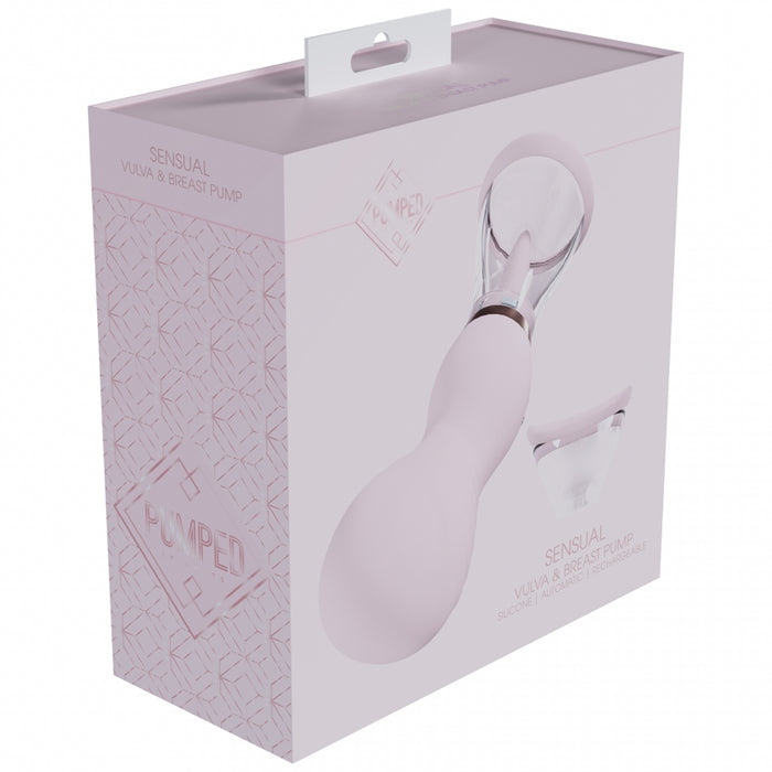 Pumped - Sensual - Automatic - Silicone - Rechargeable Vulva & Breast Pump - Pink