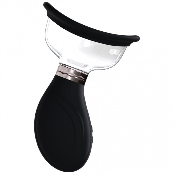 Pumped - Delightful - Automatic - Silicone - Rechargeable Vulva, Clitoral, Nipple & Breast - Black