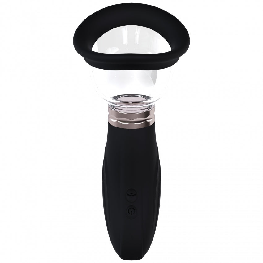 Pumped - Delightful - Automatic - Silicone - Rechargeable Vulva, Clitoral, Nipple & Breast - Black