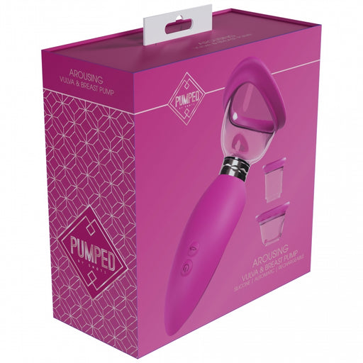 Pumped - Arousing - Automatic - Silicone - Rechargeable Vulva, Clitoral, Nipple & Breast - Pink