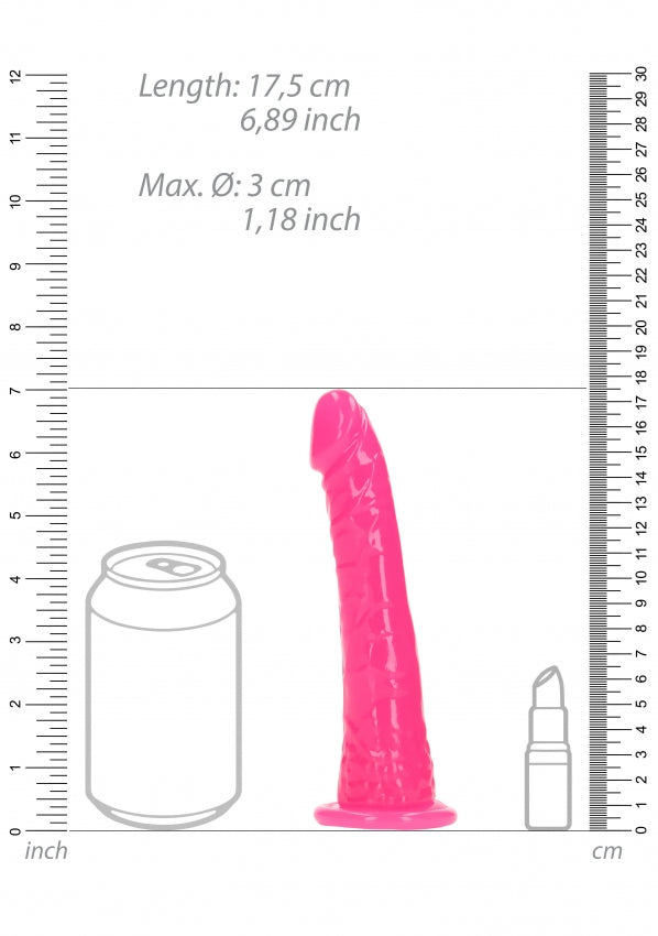 6" Inch Slim Glow in the Dark Neon - Pink