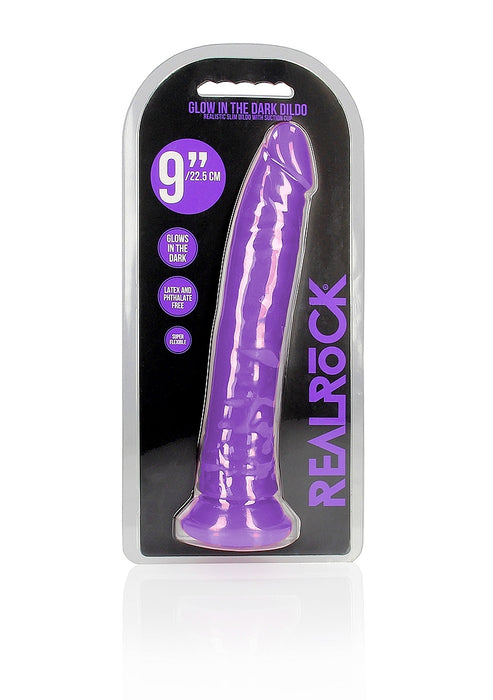 9" Inch Slim Glow in the Dark Neon - Purple