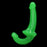 6" Inch Strapless Strap-On Glow in the Dark Neon - Green